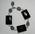 black onyx snowflake obsidian bracelet