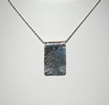 small hammered rectangle pendant