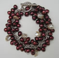 cranberry pearl cha-cha bracelet