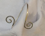 Hammered Spiral Sterling Silver Bracelet designed by Trish Thackston