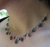 smoky quartz briolette necklace